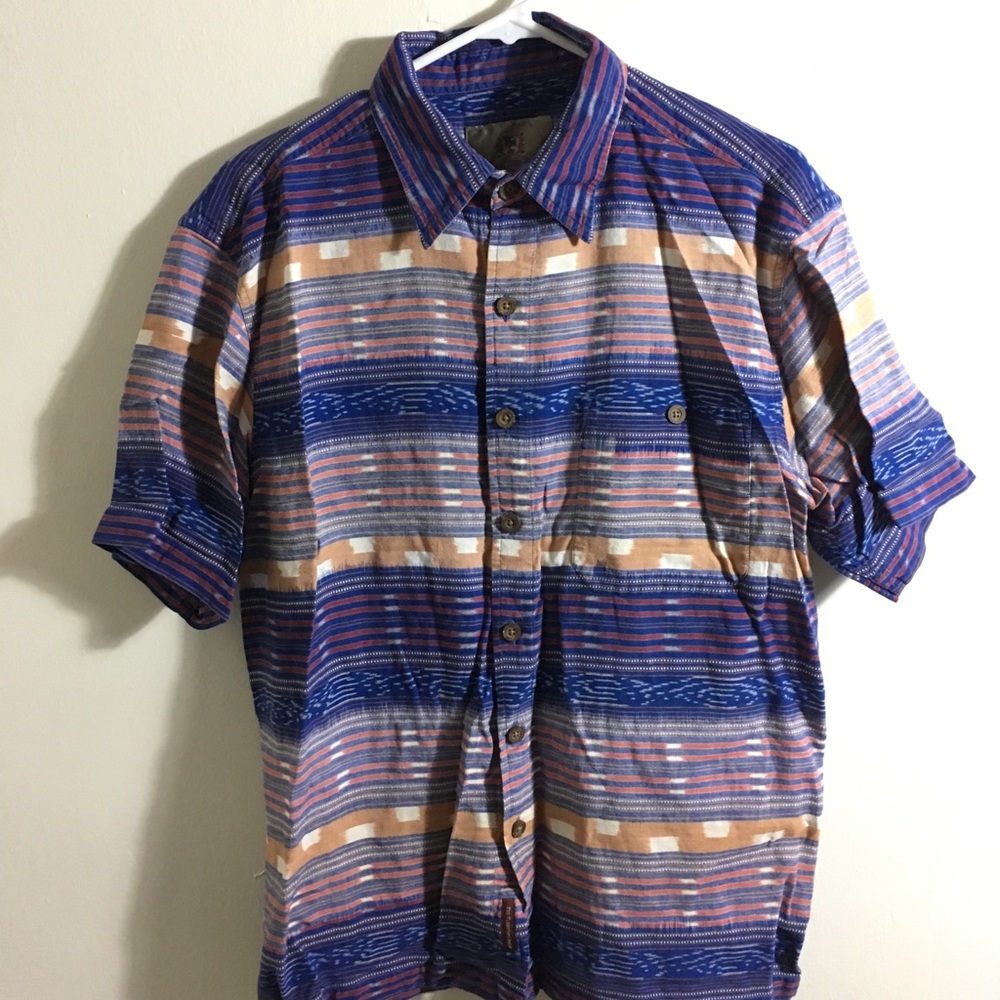 Vintage Patterned Short Sleeve Shirt